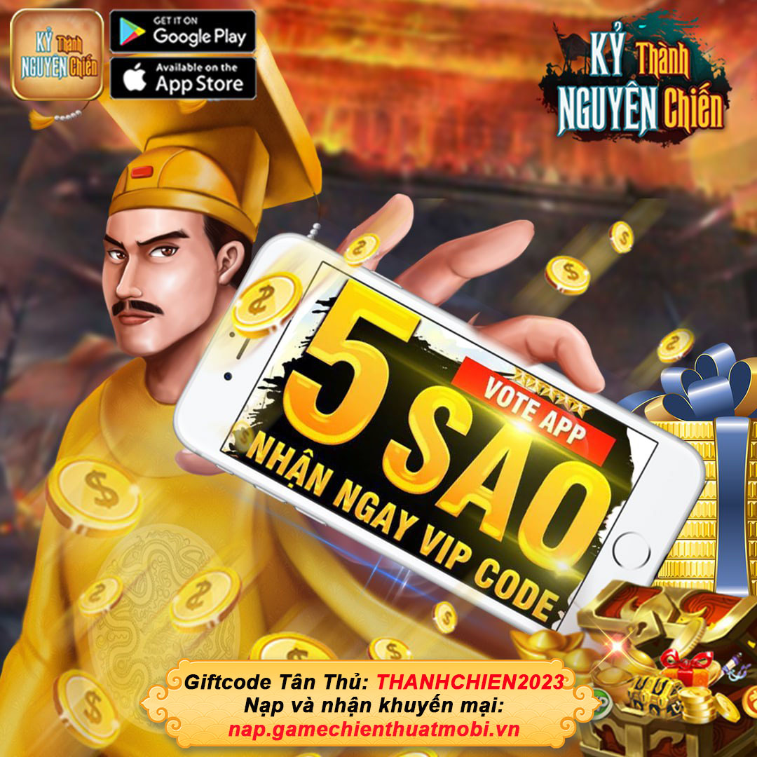 Sự Kiện Vote 5 Sao Nhận Ngay VIP Code Cùng Game Chiến Thuật  Kỷ Nguyên Thành Chiến